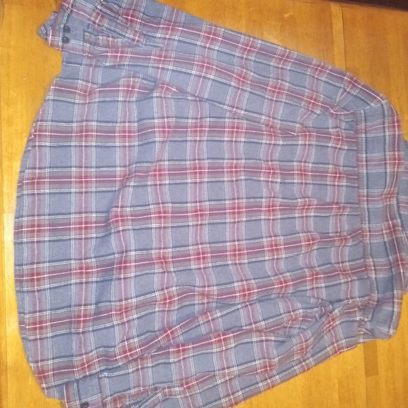 L.L. Bean Mens Flannel Button Up Plaid Shirt Size Large - Picture 5 of 5